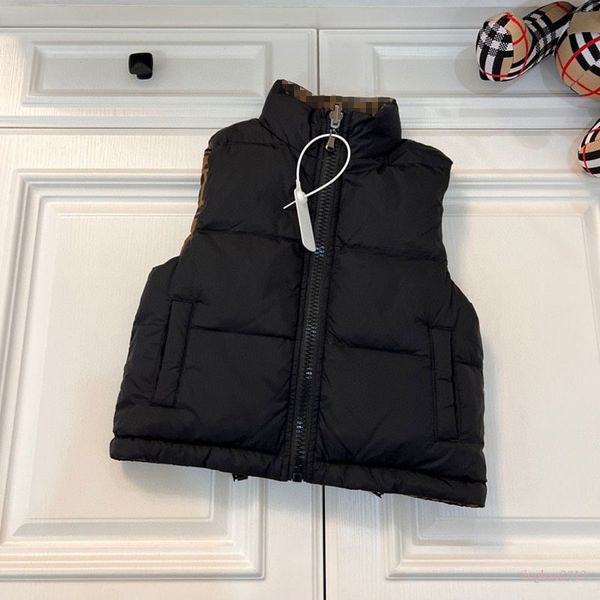 

kids down coat vest winter puffer jacket clothing outerwear vests quality designer parka jackets with letter flower luxury streetwear coats, Red