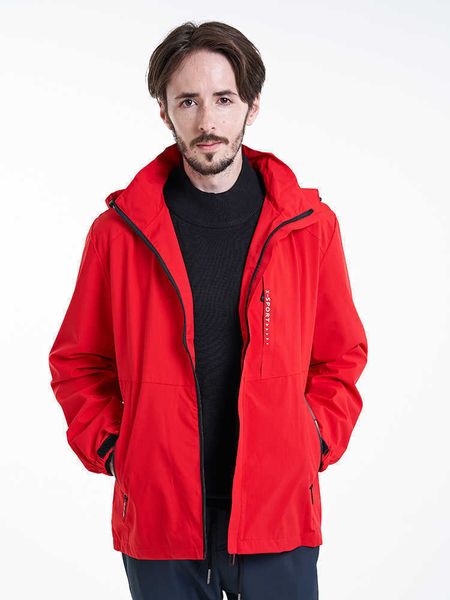 

men's jackets spring autumn hooded windbreaker men casual jacket plus size zip pockets waterproof hat jackets fashion red outwear coats, Black;brown