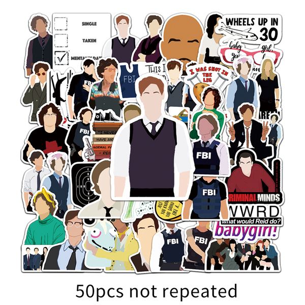 

50pcs tv show merchandise stickers for water bottle lap computers flasks notebook phone case tz-279