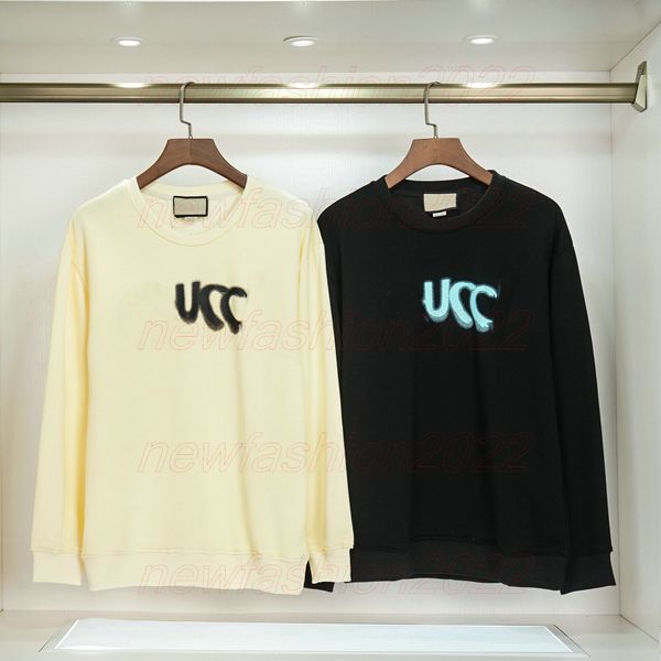 

men interlocking g print sweatshirt woman sweatshirts sweet korean o-neck knitted pullovers thick autumn winter candy color loose hoodies so, Black