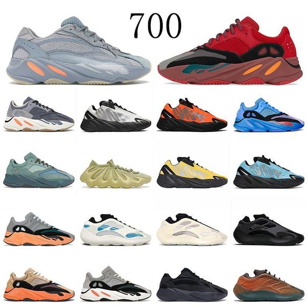

2022 new 700'boost v3 v2 v1 casual shoes og'kanys sneakers hi res red inertia magnet bone faded azure kyanite mens women designer, Black