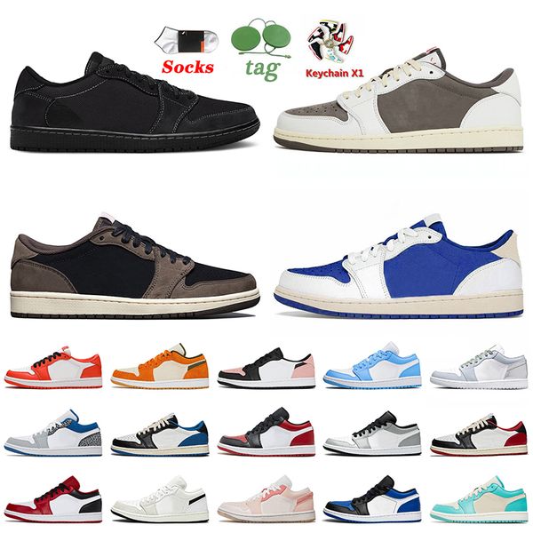 

jumpman 1 low women mens basketball shoes 1s low cactus jack black phantom reverse mocha blue olive tear away silver fragment unc trainers s