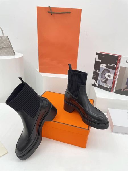 

paris calfskin ankle boots real genuine original leather shoes, Black