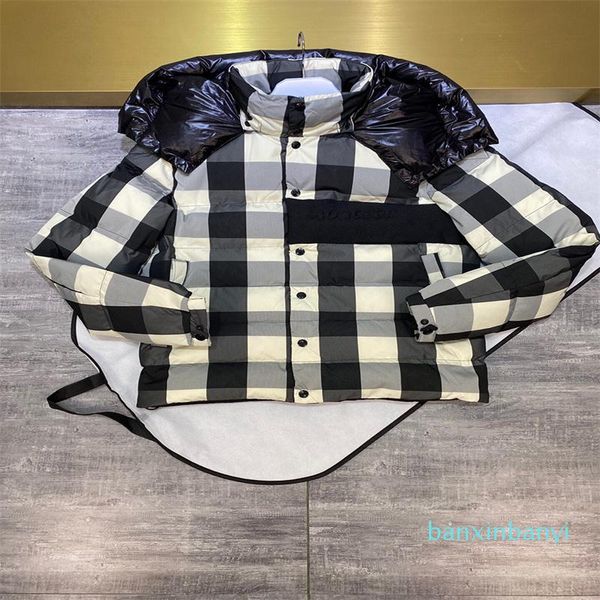 

2022 men designer down jacket & parkas warm thick puffer hooded fourrure outerwear warm coat bomber jackets adventure, Black