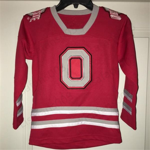 

college hockey wears custom ohio state buckeyes hockey jerseys big ten mens women youth stitched any number name, Black