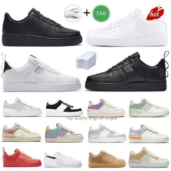 

women men af1 running shoes classic triple white black mens womens trainers sneakers sports shoes
