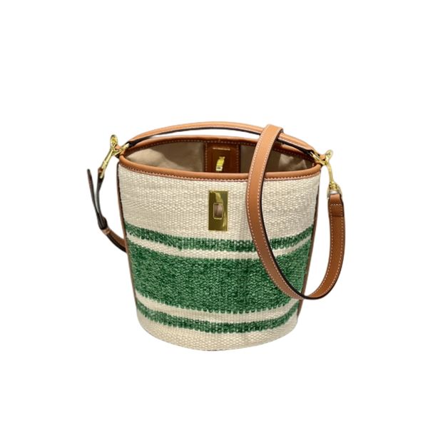 

vintage fabric bucket bag color-blocking australian wool shoulder bag imported calfskin messenger bags four seasons commuters ladies wallet
