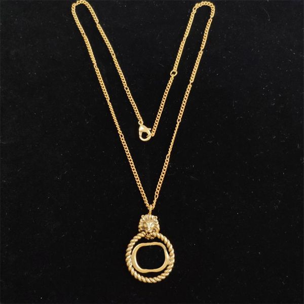 

classic animal head necklace designer metal letter pendant ing pattern accessories ladies party jewelry birthday gift299j, Silver