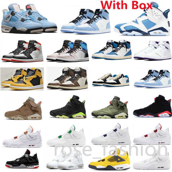 

1 high og hyper royal dark mocha pollen electro orange basketball shoes 6s unc electric green gold hoops 4 lightning 4s white oreo bred, Black