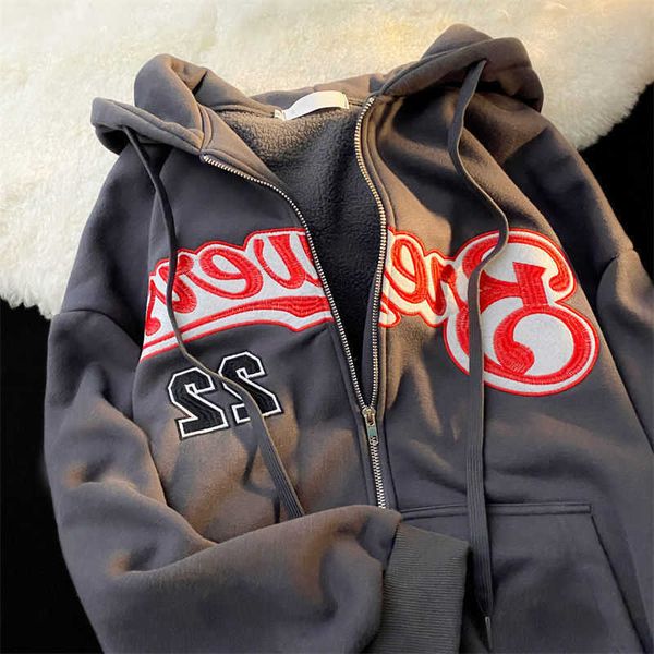

women's hoodies sweatshirts new oversize letter embroidery sweatshirts women hoodies women y2k casual clothes teens vintage retro winte, Black