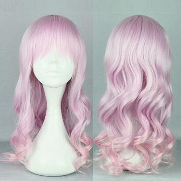 

2022 anime japanese harajuku super cute wave curly wig cos wig, Black