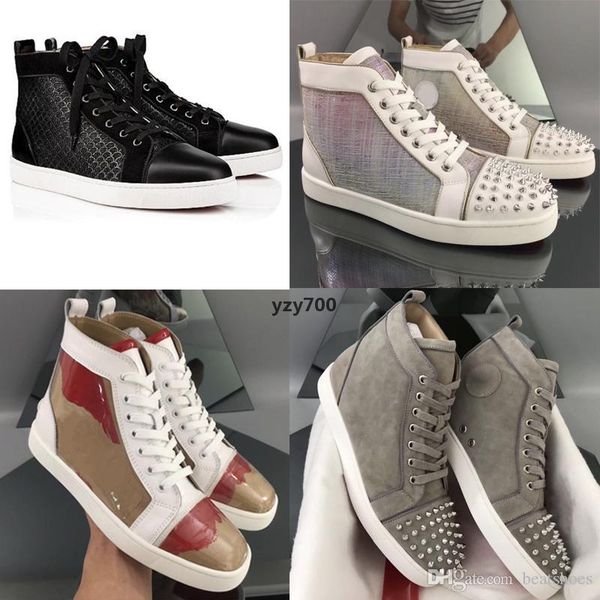 

red-bottoms shoe christians latest mens red shoes spikes flats shoes fashion sneakers women genuine leather lace up sneakers studs safe pdx, Black