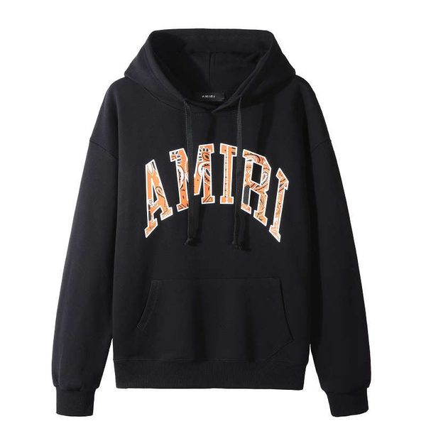 

2022 fw 23ss autumn and winter amirs mens women luxury designer street hoodies long sleeve embroidery sweatshirts man clothing #3329 amiri, Black