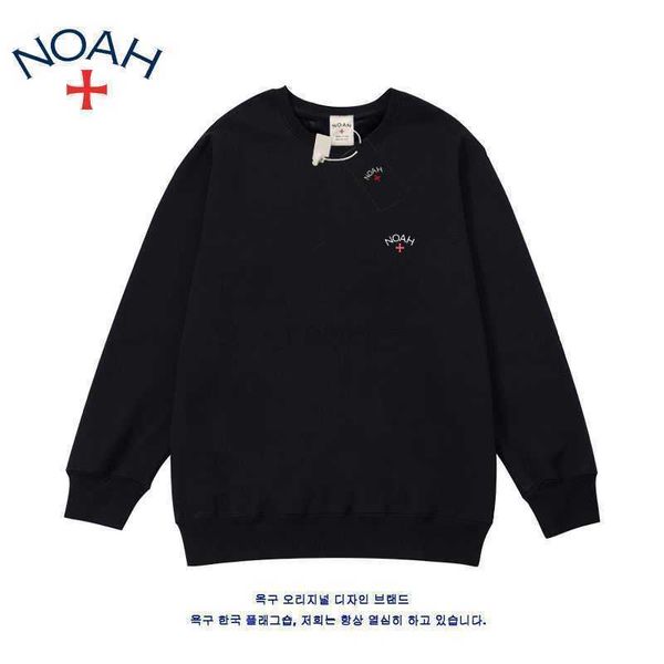

noahs designer men's hoodies sweatshirts fashion brand luxury small cross of the first generation men women's same casual round ne, Black