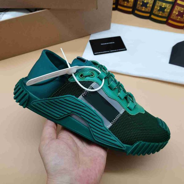 

designer women's casual shoes fashion trend green lace up leather mesh breathable sports shoes outdoor flat walking jogging basketball, Black