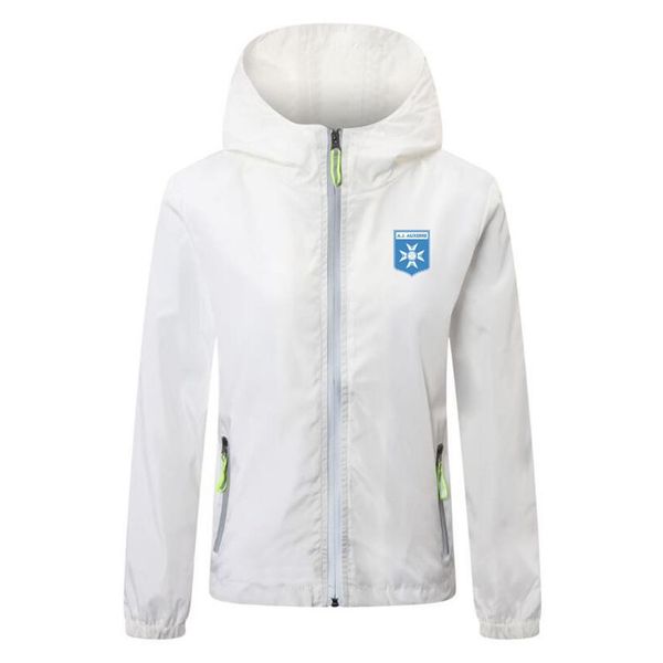 

aj auxerre soccer windbreaker jackets solid color windbreaker zipper hooded jacket luminous coat sports casual hip hop men's 241w, Black;brown