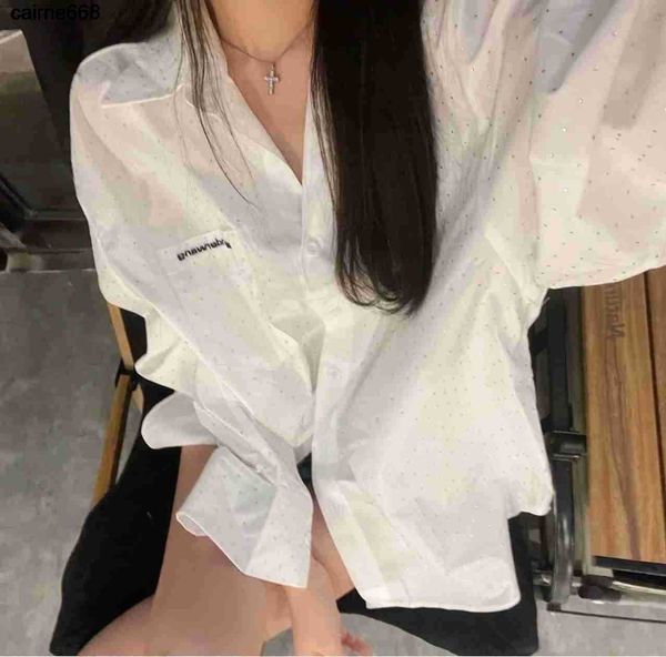 

women's blouses designer shirts white shirt high-grade alexanders shirt wangs