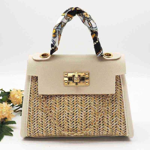 

evening bag 2022 new summer woven retro portable straw fashion messenger boutique recommendation y220614