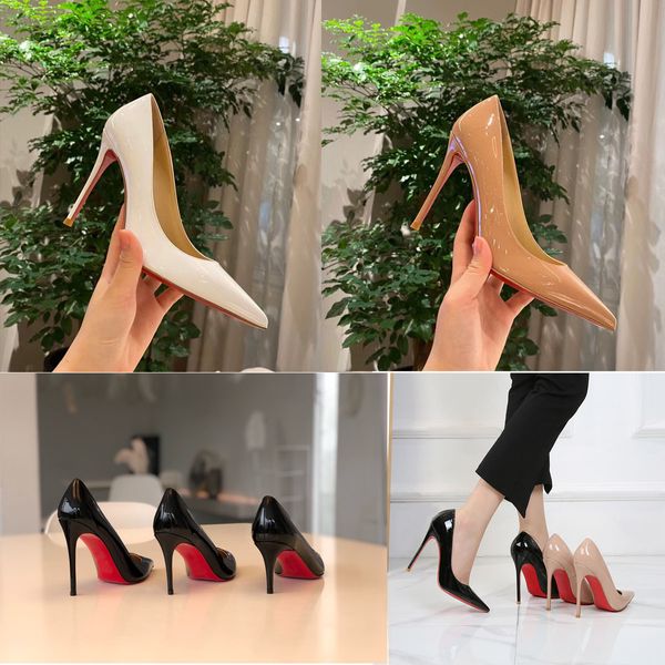 

nice kate designer shoes luxury brand red pumps sole red chick women high heel shoes stiletto bottoms heels 8cm 10cm 12cm shallow pointed we, Black