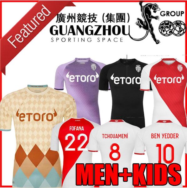 

22 23 monaco home limited soccer jerseys edition 2022 special accepted wear ben yedder boadu jean lucas black football shirts minamino embol, Black;yellow
