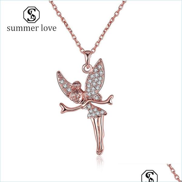 

pendant necklaces statement neclaces dancing angel girl long sweater chain pendant enamel maxi dance fairy necklace inlaid crystal cu dhpxm, Silver