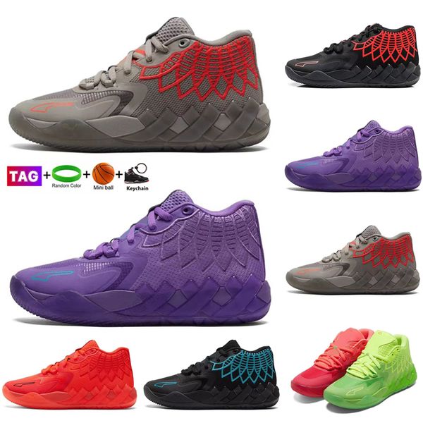 

aaa basketball shoes iridescent city rock ridge red galaxy mb.01 rick and morty for sale lamelos ball men women not from here, Black
