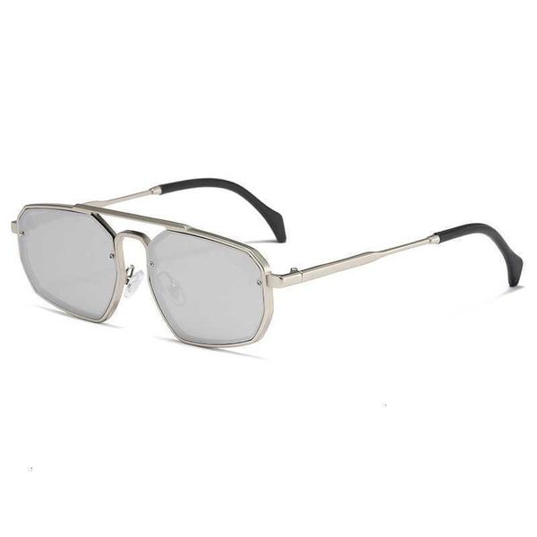 

new sunmer steampunk men sunglasses double beam irregular small frame eyeglasses male personality trendy eyewear motorcycle driver glasses, White;black