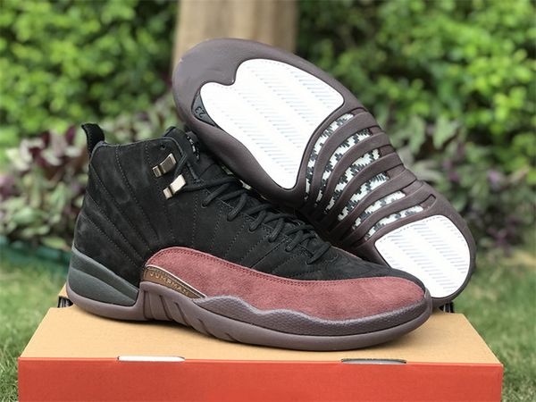 

hiking footwear jumpman 12s black burgundy crush 12 a ma maniere men sneakers, White;red