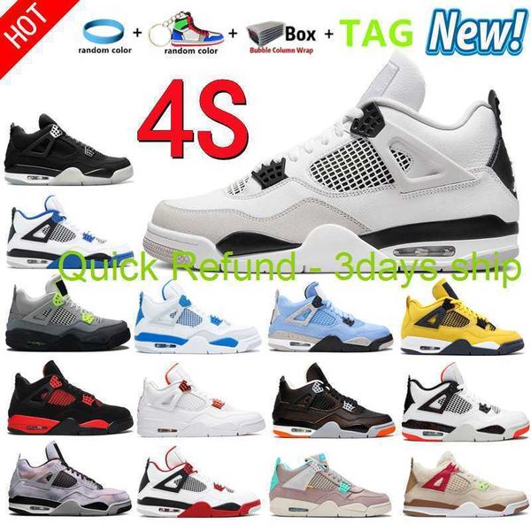 

quick refund 2022 iv 4 mens women 4s basketball shoes 4 white cement oreo black cat fire red university blue desert moss travis taupe haze