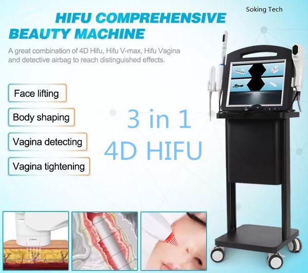

4d hifu anti-wrinkle skin tightening smsa hi-fu tighten wrinkle removal radar line engraving vaginal tightening machine for face lift body s, Black;white