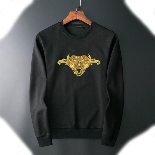 

2021 men's hoodies fashion designers autumn and winter youth baggonia plush & amp thickened hooded pullover casual sweatshirt295g, Black