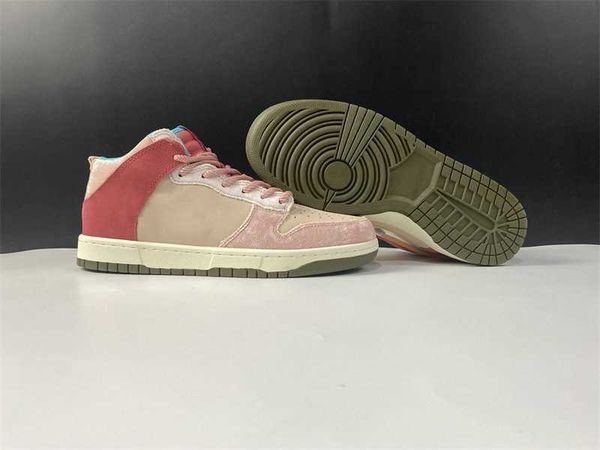 

shoes limited social status high pro qs skateboard designer pink red cream sneakers top