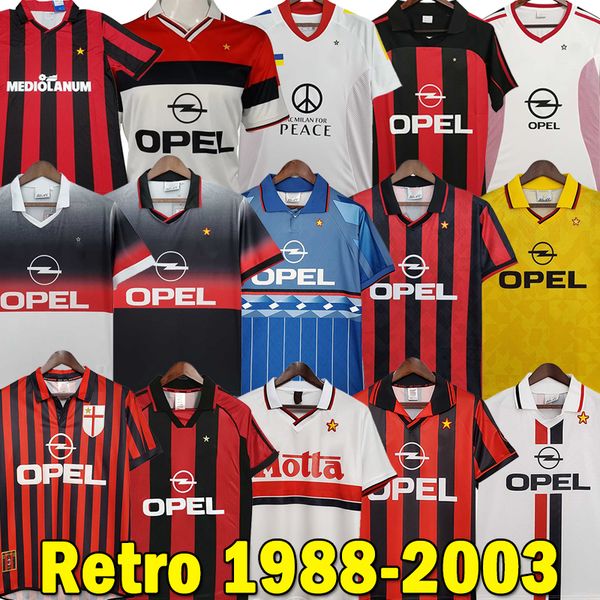 

88 89 retro shirts gullit soccer jerseys 93 94 95 96 97 98 2000 02 03 ac maldini van basten milans football kaka inzaghi rivaldo shevchenko, Black;yellow