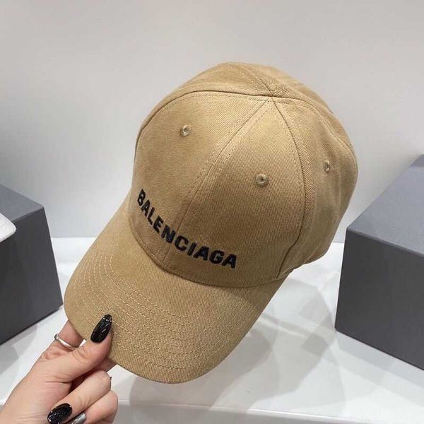 

new ball caps designer balencigass bonnet paris hat beanie winter made old smoke grey baseball cap soft washed denim cotton couple casual fa, Blue;gray