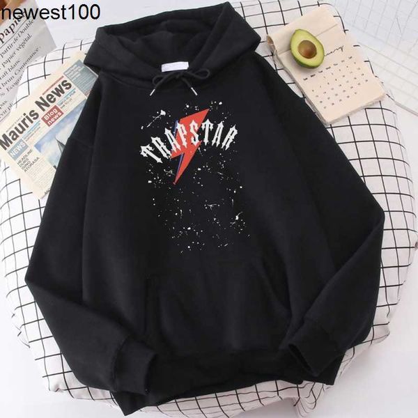 

men's hoodies designer sweatshirts trapstar cartoon printing new surrounding lovers plush sweater loose hoodie, Black