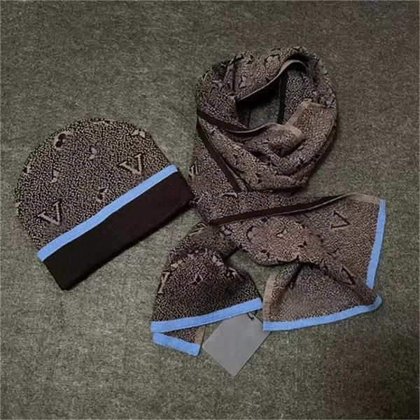 

winter warm hat and scarf sets striped fashion female solid pom hat&scarf set for women knitted bean 2022ss, Blue;gray