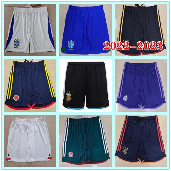 

2022 2023 mexico soccer shorts griezmann mbappe benzema mens shorts 22 23 short de football shorts men size s-xxl, Black;red