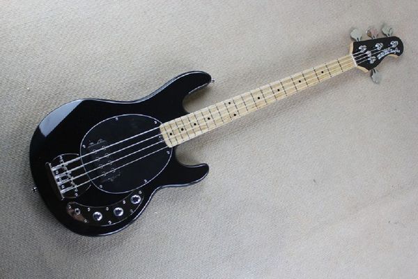 

4 strings black electric bass guitar ernie ball musicman music man sting ray