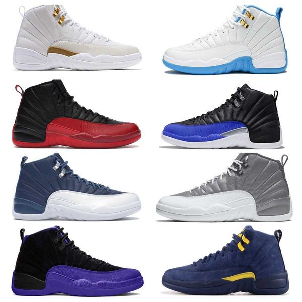 

luxury shoes trainers basketball shoes sneakers men white fiba hyper royal university blue gold dark game utility jumpman 12 12s mens twist