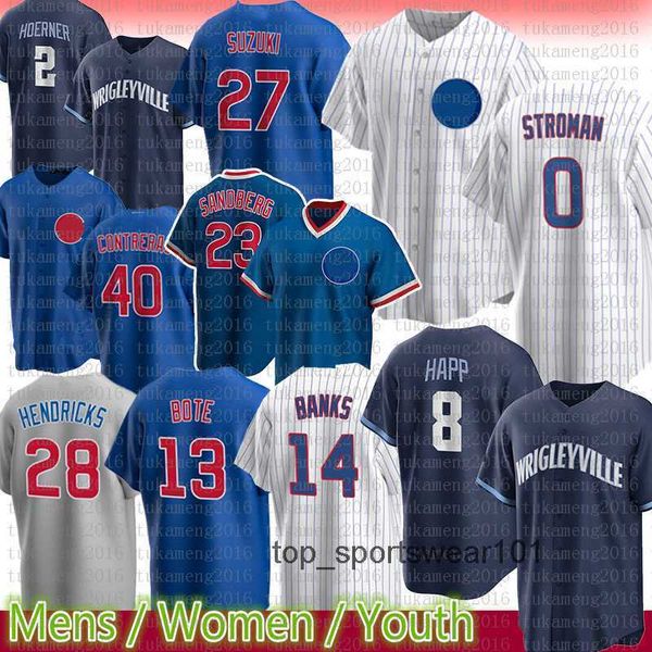 

fans tees wrigleyville seiya suzuki cubs baseball jersey chicago marcus stroman david bote nico hoerner ian happ ernie banks ryne sandberg, Black