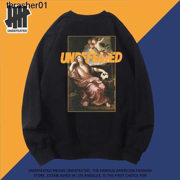 

men's hoodies designer sweatshirts sweater unde fashion brand men's round neck youth feated pure cotton loose winter couple dress, Black