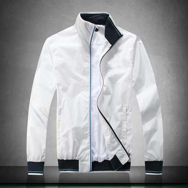 

brand designer men's jackets autumn long sleeve thin windbreaker men zipper jacket brand men clothes size m-2xl271i, Black;brown