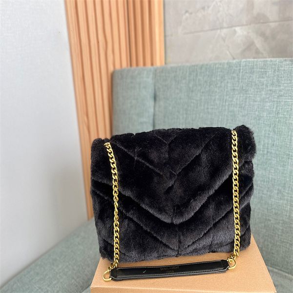 

luxury designer bags furry handbags shoulder bag crossbody messenger classic cute wallet on chain underarm bag