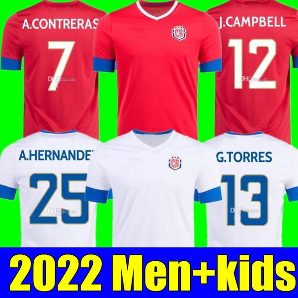 

2022 costa rica soccer jersey world cup national team 22 23 j.vargas duarte a.contrera venegas j.campbell g.torres f.calvo football uniform, Black;yellow