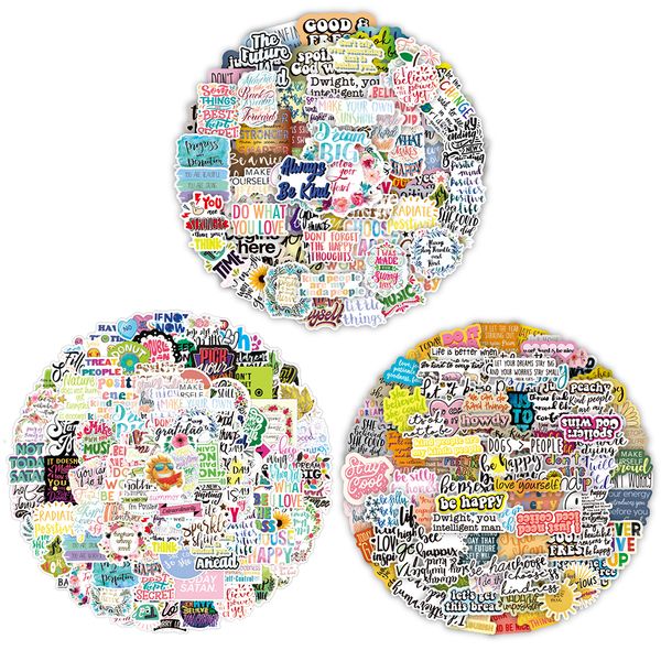 

pack of 100pcs motivational stickers waterproof vinyl no-duplicate for skateboard luggage lapnotebook helmet water bottle phone car decals