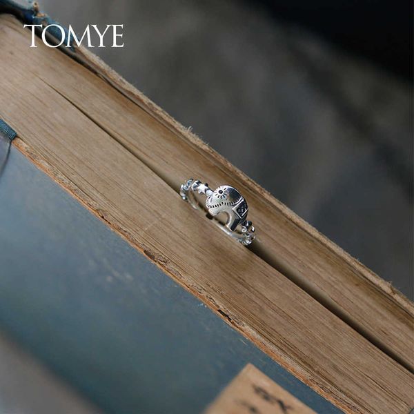 

band rings for women real 925 silver opening adjustable elephant fashion jewelry gift