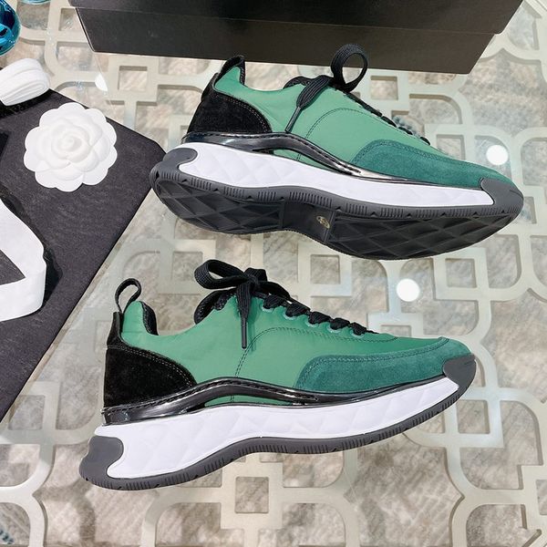 

excellent retro luxury designer women casual shoes fashion mixed color patchwork platform wedges canvas shoe runway outfit lace up round toe, Black