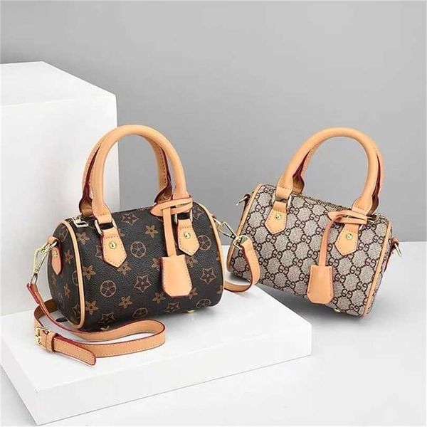 

70% off 2023 designer bag handbags small female net red versatile messenger old flower pillow cylinder leather