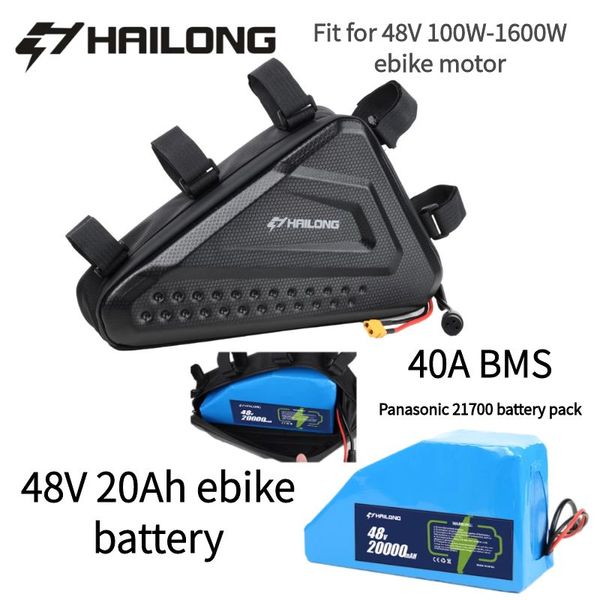 

48v 20ah battery triangle ebike battery lithium panasonic 21700 pack & charger