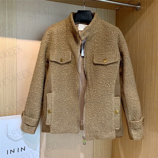 

lambwool cotton jackets womens coats winter thicken warm motorcycle jacket fashion designer outerwear lady coat clothing, Black;brown